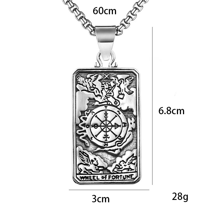 Fashionable dressing, high-quality lifestyle, unisex, retro hip-hop, personalized square pendant