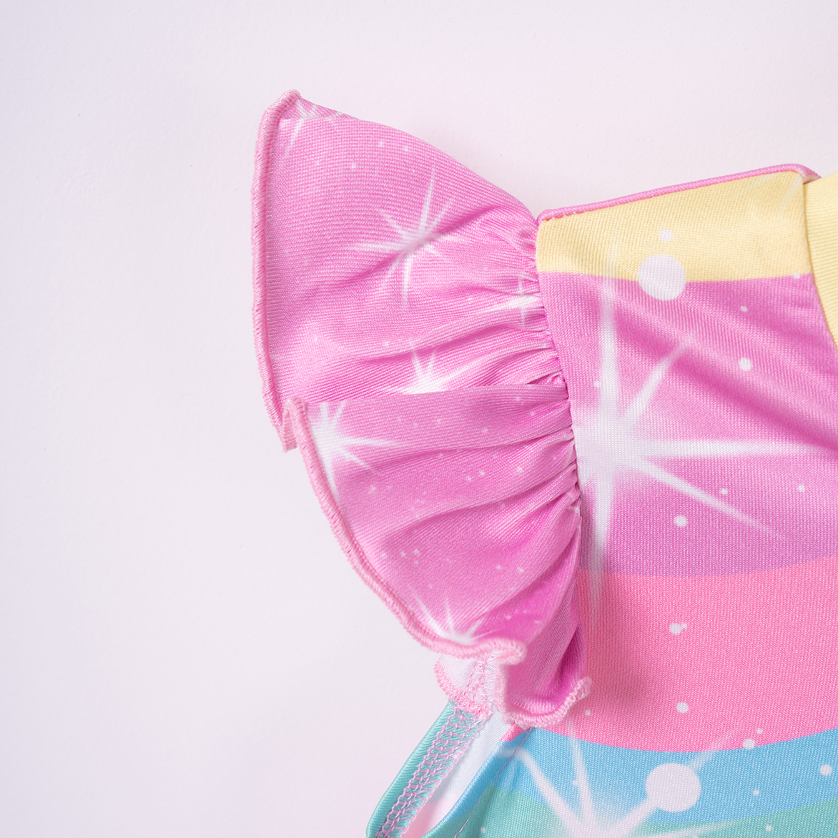 New summer baby girls dresses rainbow unicorn cute cartoon printing small fly sleeve short dress, daily wear and party wear, suitable for outings FJ05