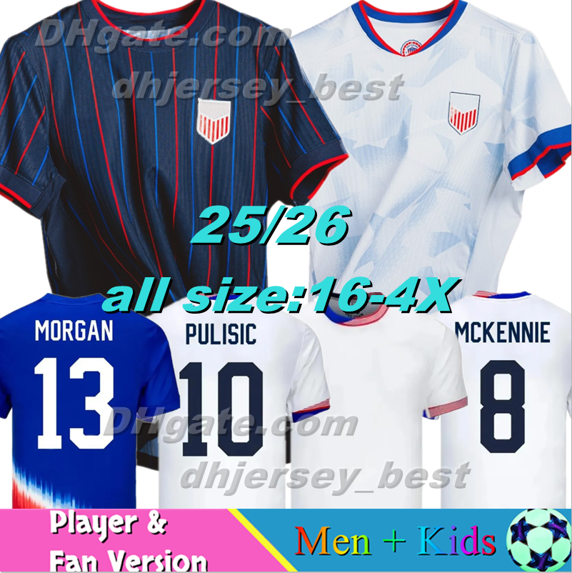 25/26 USAS Rose Lavelle PULISIC Soccer jerseys USWNT Megan Rapinoe Trinity Rodman Alex Morgan Team 2024 2025 2026 USAS Alex Morgan Lindsey Horan Sophia Smith Mallory