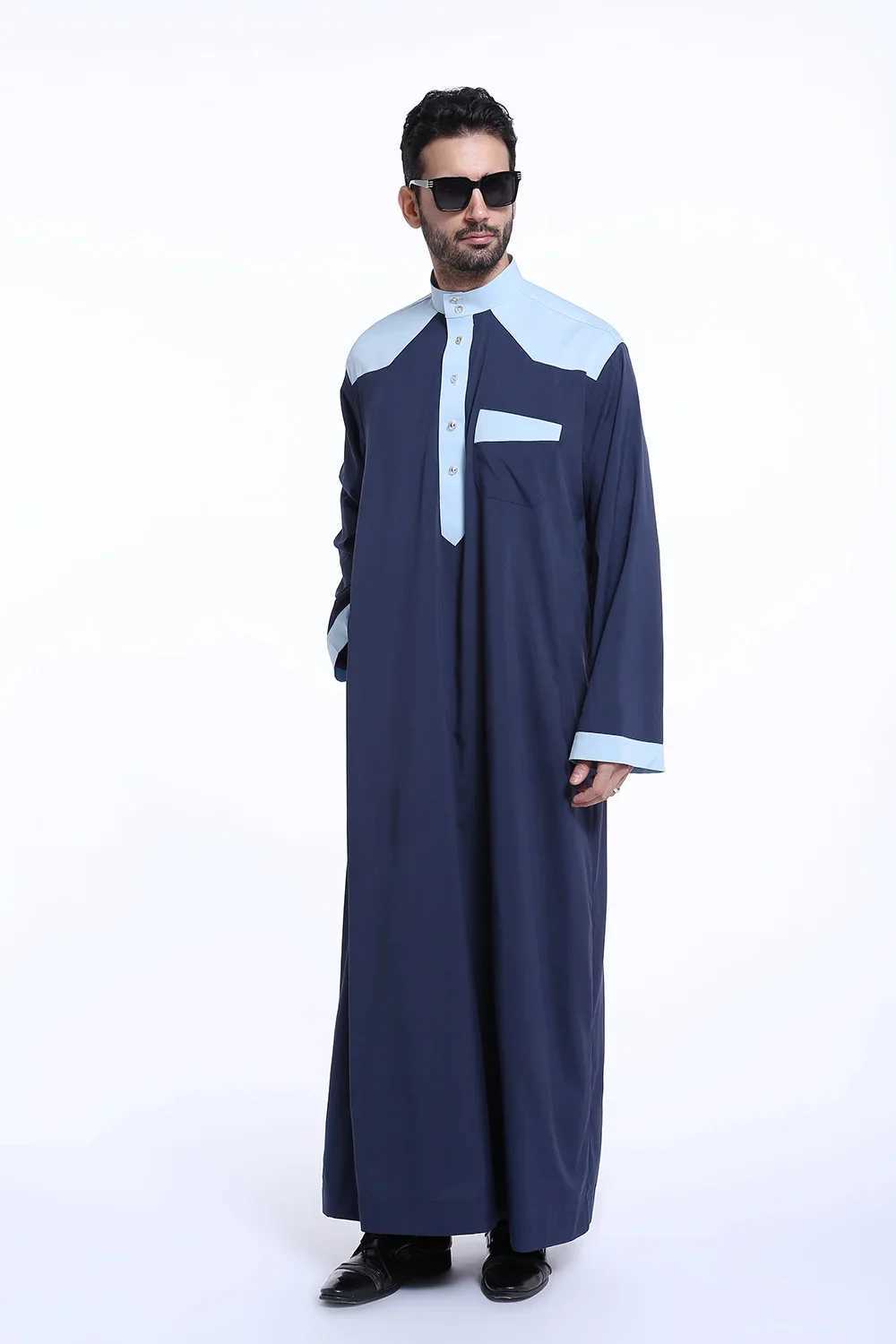 Saudi Arabic Men Jubba Thobe Muslim Long Sleeve Robe Thoub Eid Ramadan Dishdasha Traditional Clothing Islamic Prayer Abaya Dress X250514
