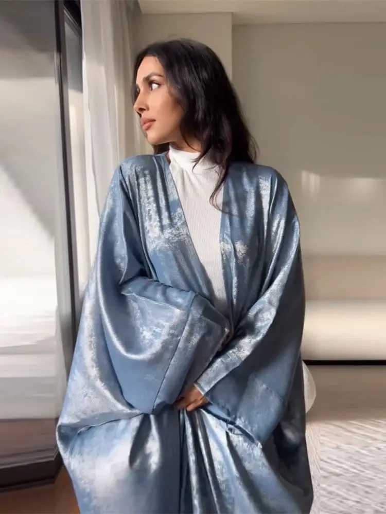 Eid Open Kimono Coat Dubai Luxury Batwing Abaya Modest Dresses 2024 Muslim for Women Islam Clothing Ka Robe Femme Musulmane X250514