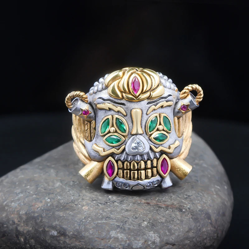Skull Lucky Ring Movie Peripheral Sterling Silver Ring For Men 250509
