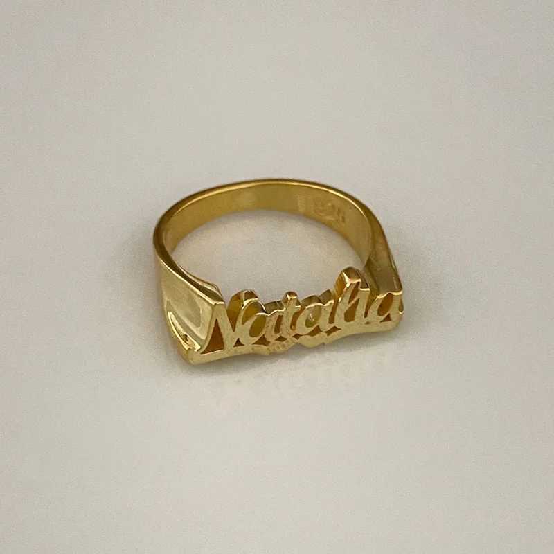 DHQH Annual New Wholesale Customized Name 925 Silver Ring Personalized Letter Exquisite Alloy Ring Christmas Commemorative GiftXJ250514