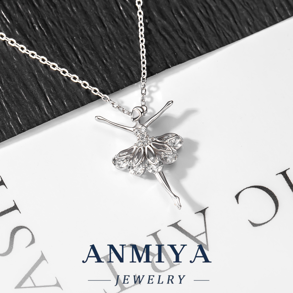 Delicate Dancer Charm for Ballet Lovers,Dainty S925 Necklace,Minimalist S925 Silver Jewelry