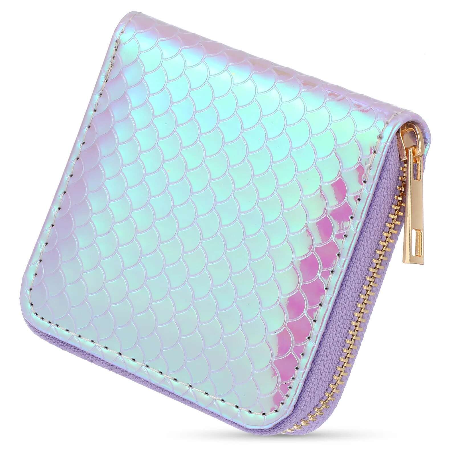 Zippered Closure Lightweight Fashion Small Coin Ladies Purse Women Wallet Card Holder Emed Surface Design
