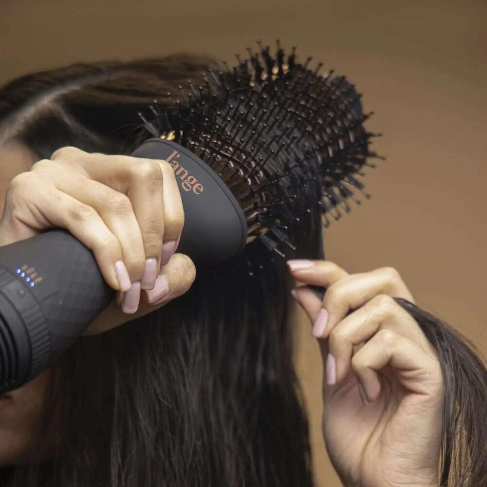 2-in-1Titanium Blow Dryer Brush|Hot Air Brush in One with Oval Barrel|Hair Styler Smooth Frizz-Free Results for All Hair