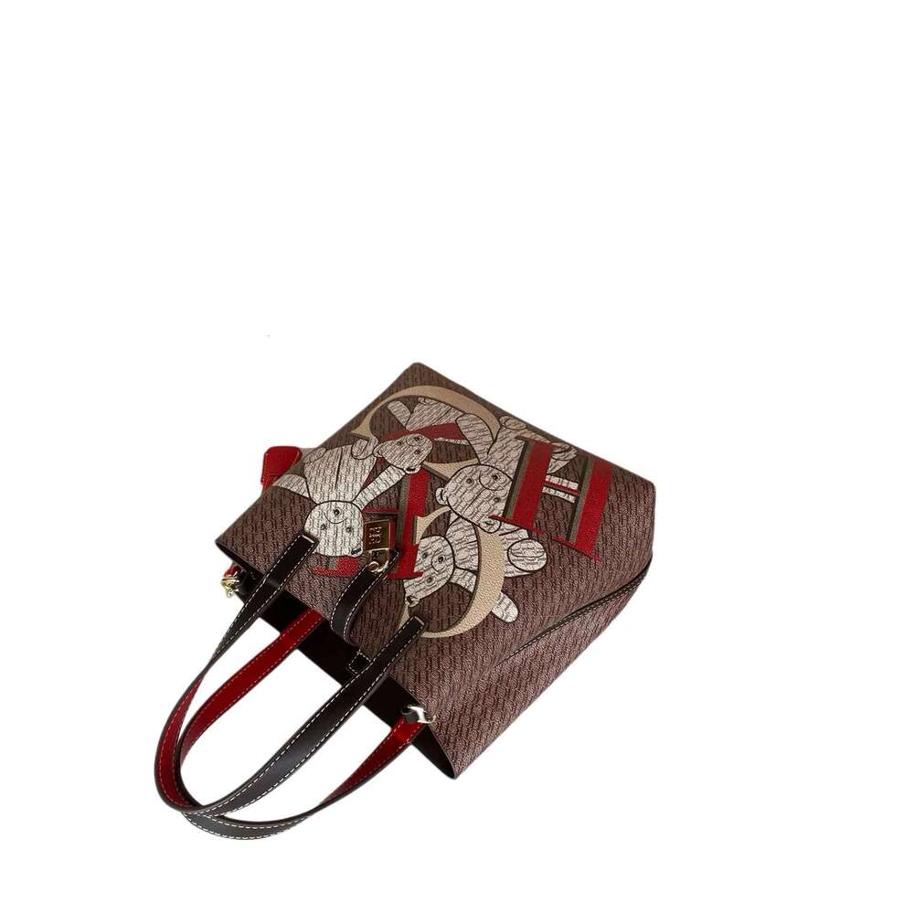New Designer Women's Handbag With Silk Scarf Fashion Brand Letter Printed Large Capacity Shoulder Bag