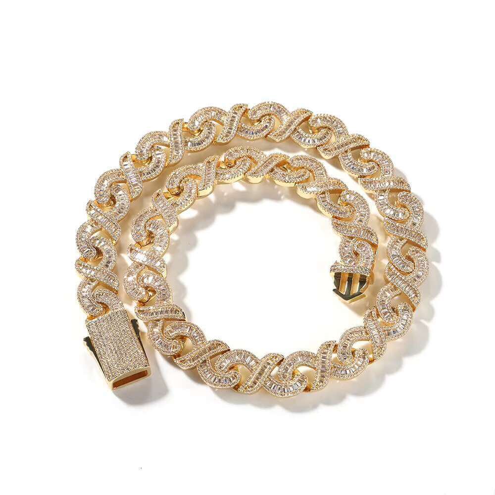 DHCollections 2025 New Moissanite Necklace 15mm Gold Cuban Chain Bracelet Men's Jewelry