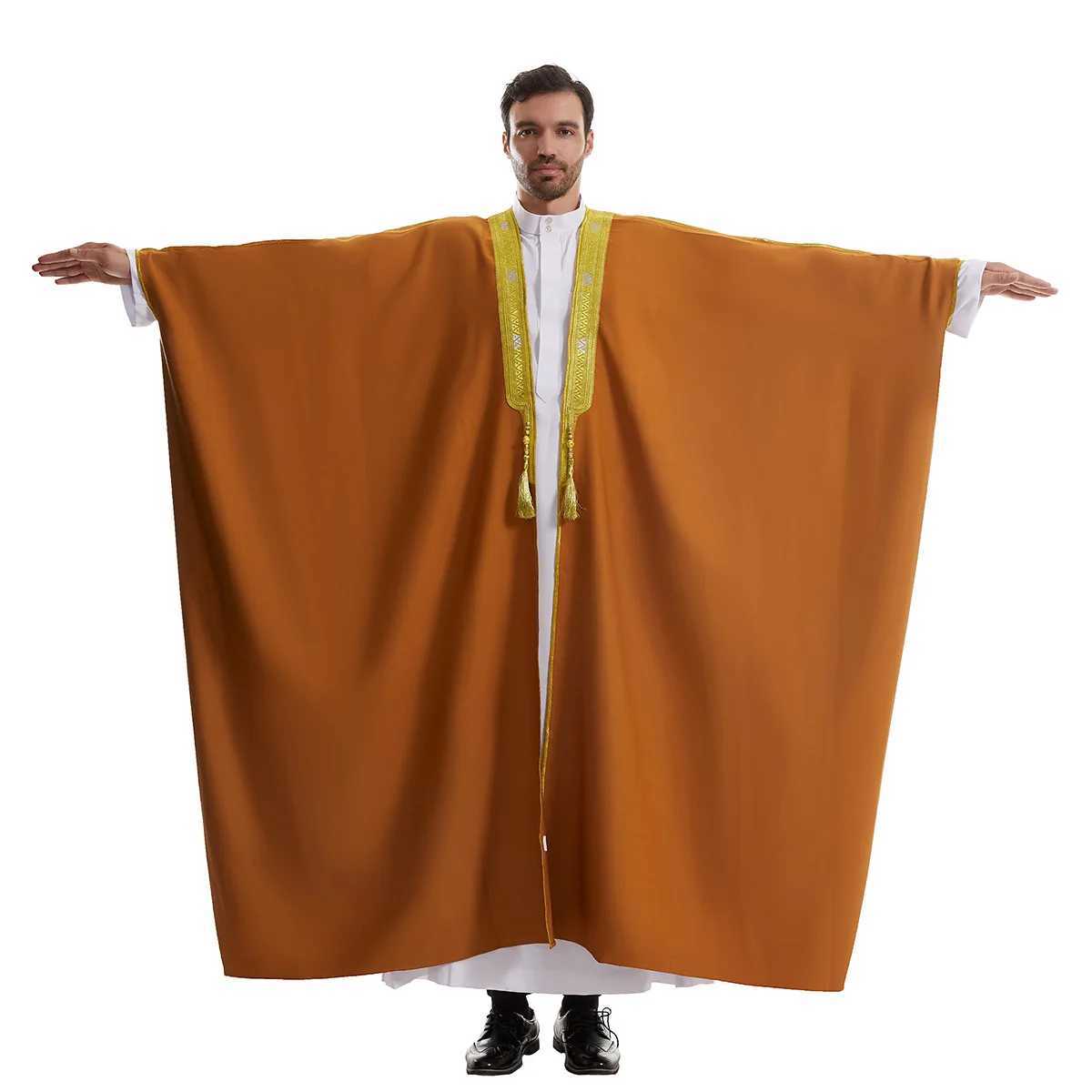 Ramadan Abayas for Prayer Clothes Men Ka Open Muslim Kimono Abaya Turkey Arab Islam Djellaba Robe Musulmane Kaftan Dishdasha X250514