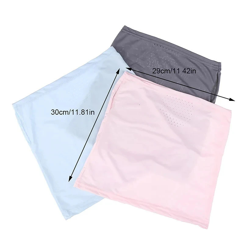 Unisex Summer Ice Silk Sunscreen Mask Outdoor Cycling Face Cover Solid Color Neck Wrap UV Protection Ear Bandana Scarf For Golf 250514