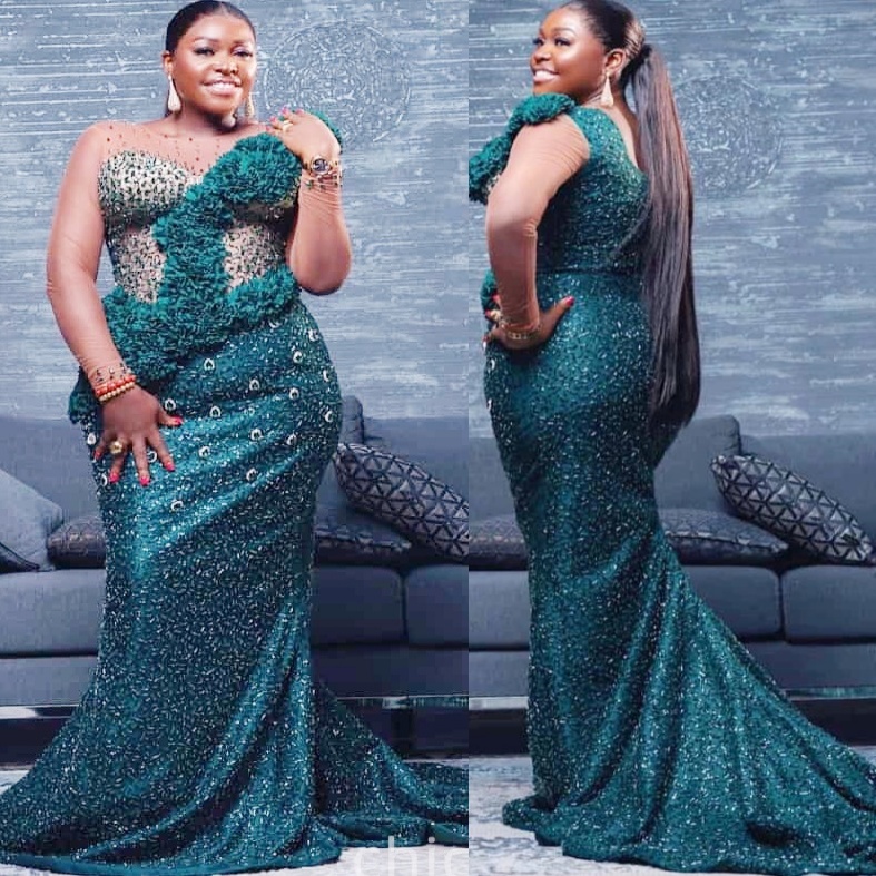 Dark Green Mermaid Plus Size Prom Dresses 2025 Sequined Crystals Tiers Evening Formal Party Second Birthday Engagement Gowns Dress For Special Occasio