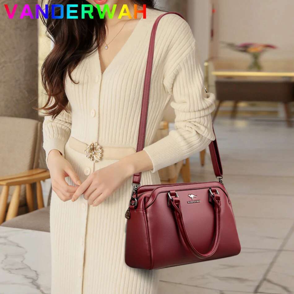 Tote Leather Designer Handbags High Quality Crossbody Bags For Women 2024 Sac A Main Ladies Hand Bag