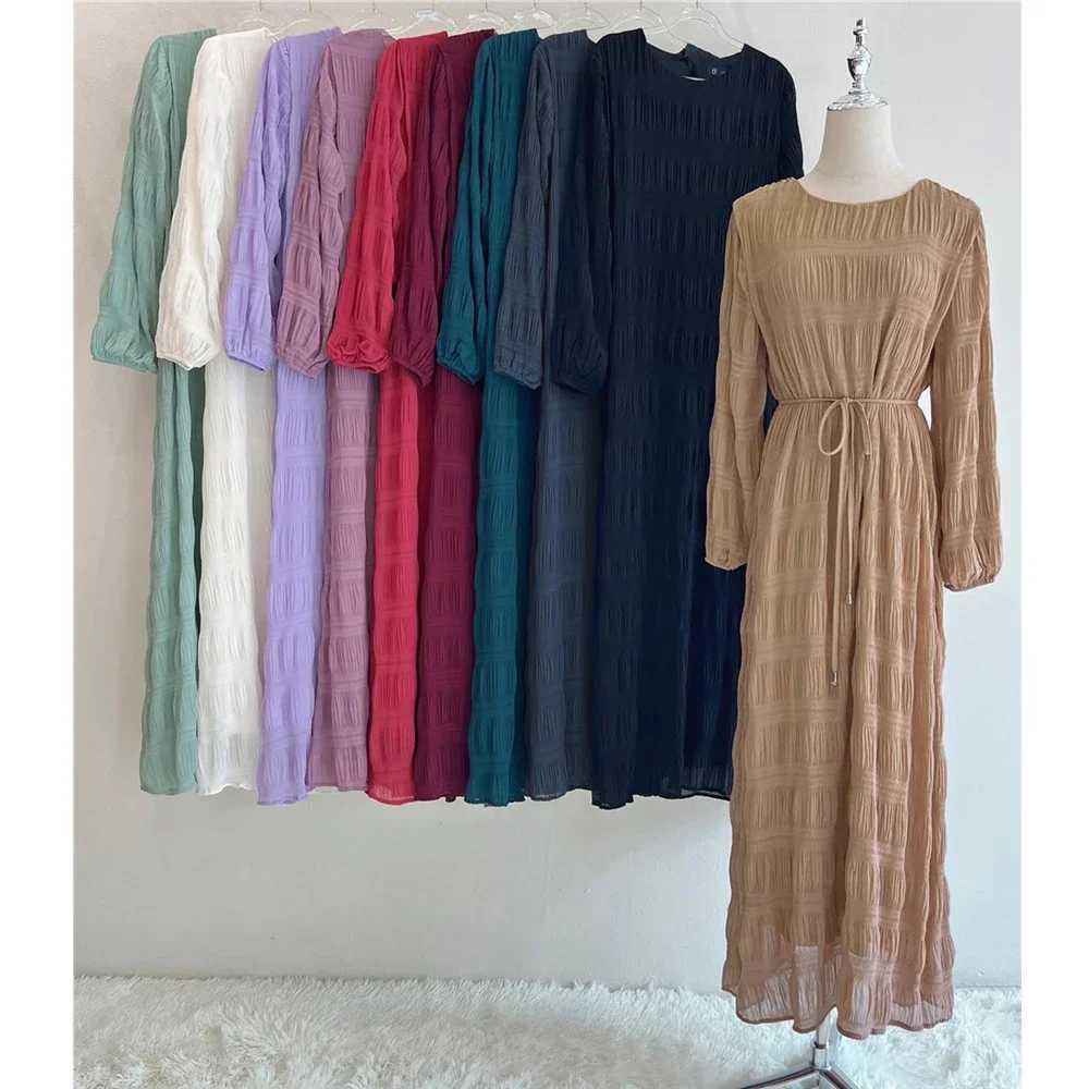 Malaysia Muslim Women Pleated Abaya Casual Modest Long Maxi Dress Turkey Islamic Arab Robe Party Dubai Jalabiya Caftan Vestidos X250514