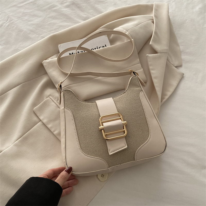 Korean Version Contrasting Color Underarm For Women Spring/summer 2025 New Trendy Fashion Handbag Luxury Bag Single Shoulder Diagonal Cross Bag New Fr