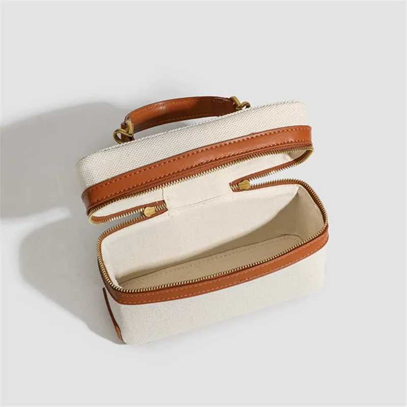 Splicing Canvas Box Bag Cmuter Tote Shoder Crossbody Bags For Wen Daily Lunch Box Bag Pouch Z250514