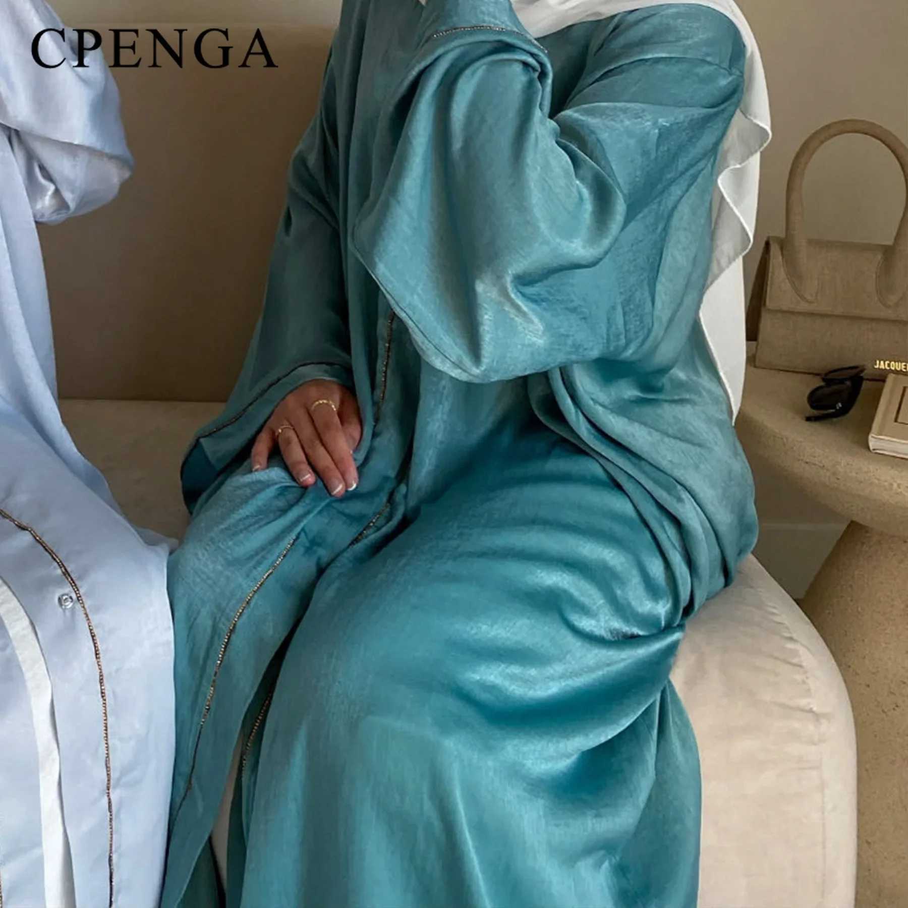 2024 Muslim Modest Cardigan for Women Eid Arab Abaya Dubai Dress Islamic Daily Long Slve Clothing Turkey Solid Color Coat Robe X250514