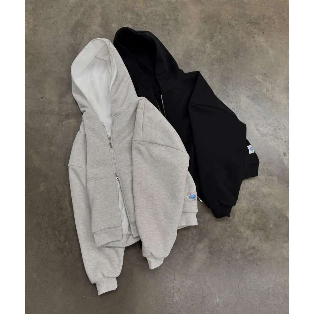 Streetwear Casual New White Zip Up Fashion Sports Mens Womens Long Sleeved Hoodies Clothes Lining Thick Sweatshirt Hoodie Designer