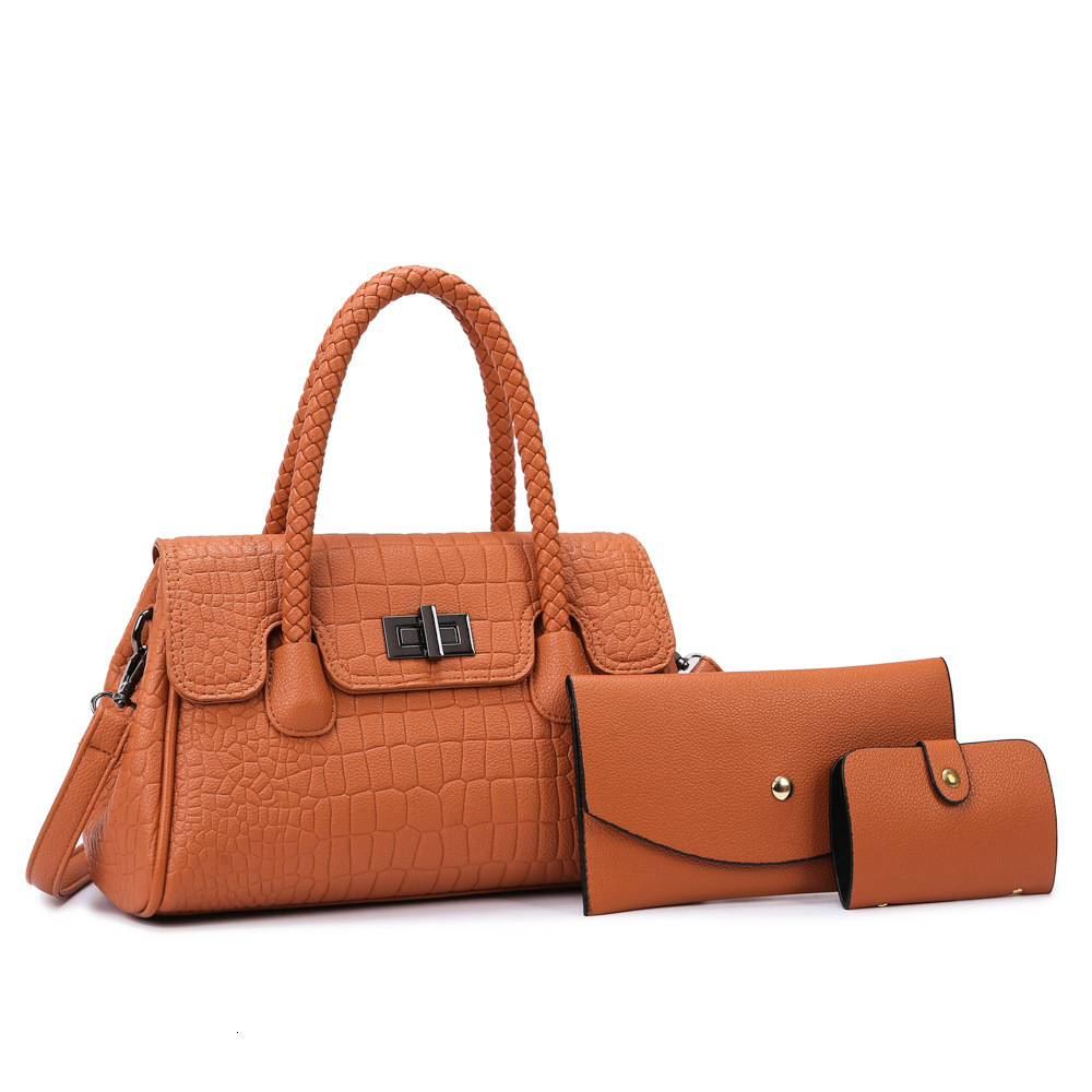 Designer Pack New Korean Edition Middle Aged Bag Texture Western Style Handbag Women S Fashion Embossed Cross Shoulder Free Shipping