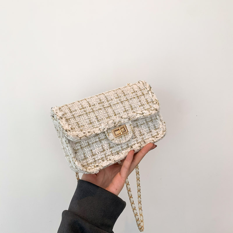 Free Delivery Designer Bag Weaving A Niche Temperament Fashionable Small Fragrance Spring And Summer Fabric Chain 2025 New Single Shoulder Crossbody H