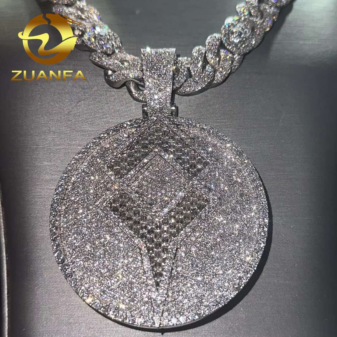 Personalized Jewelry Mens Iced Out Pendant 925 Sterling Silver VVS Moissanite Diamond Fine Jewelry Custom Pendant