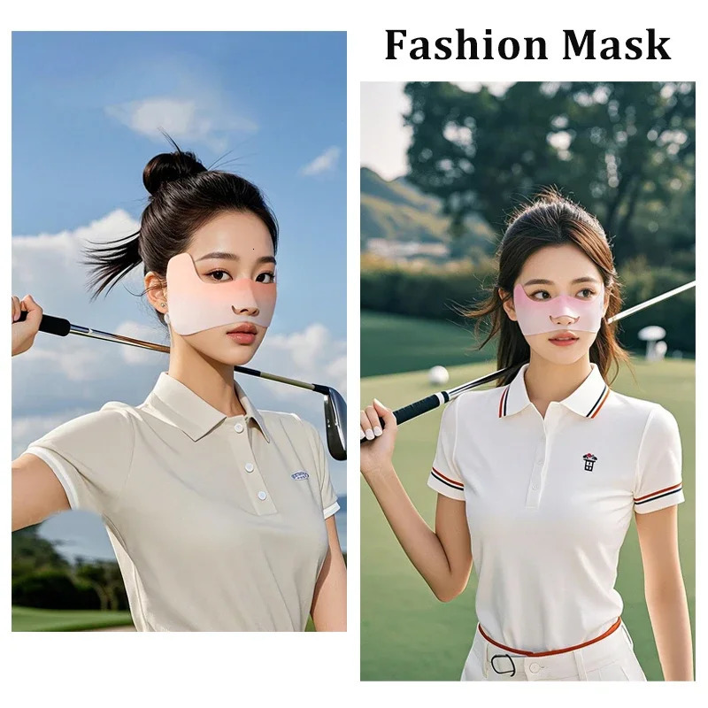Summer Ice Silk Mask Breathable Sunscreen Face Scarf Eye Patches Anti-UV Eye Protection Mask Cycling Running Golf Face Masks 250514