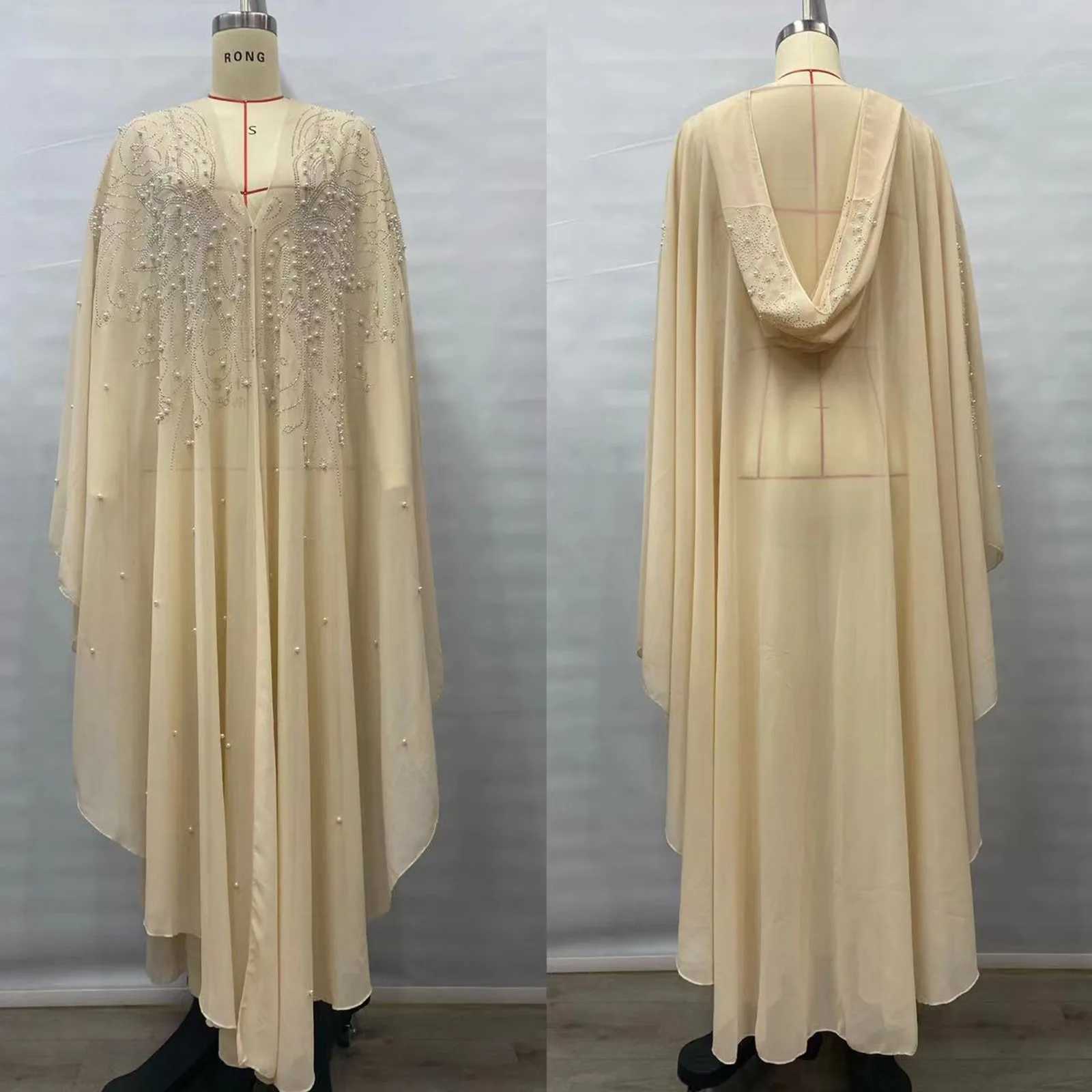 Muslim Abaya Hooded Chiffon Slve One-Piece Prayer Dress Women Jilbab Islamic Clothing Dubai Saudi Black Robe Turkish Modesty X250514