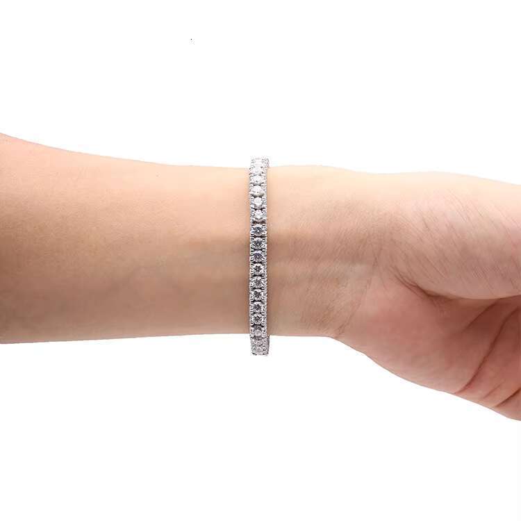 Fashionable platinum colored jewelry cubic zirconia tennis bracelet for women