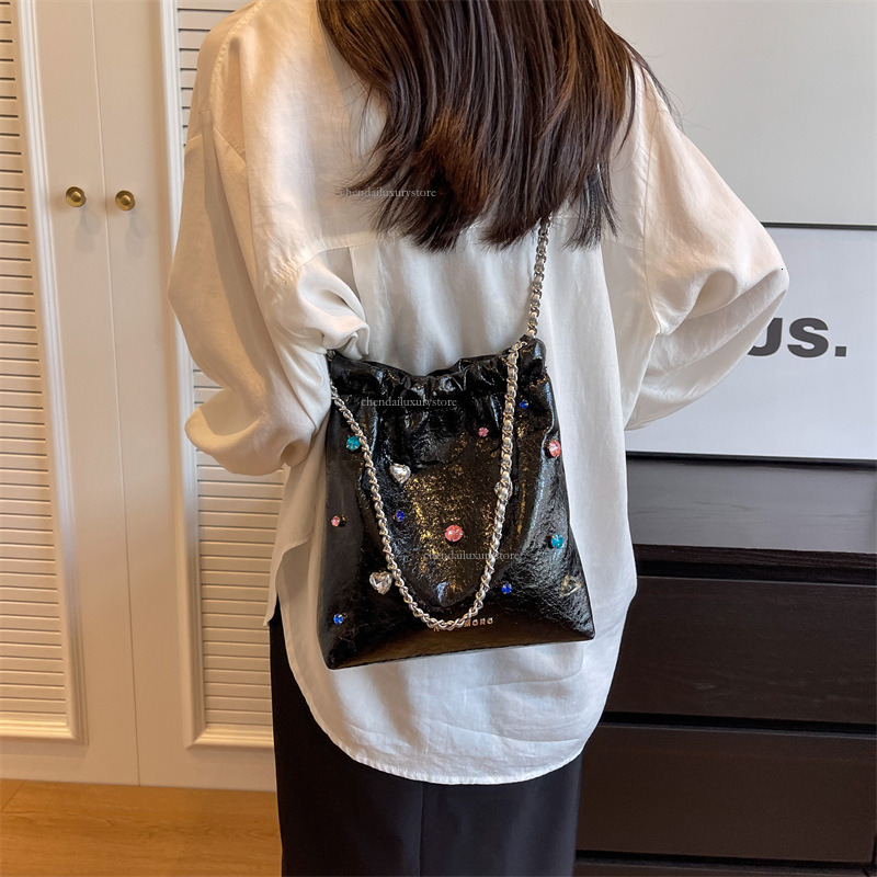 2025 Free Shipping Designer Women's Bag Large Capacity New Texture Burst Pattern Colored Diamond Crossbody Bag Fashion Handbag Large Shopping Bag