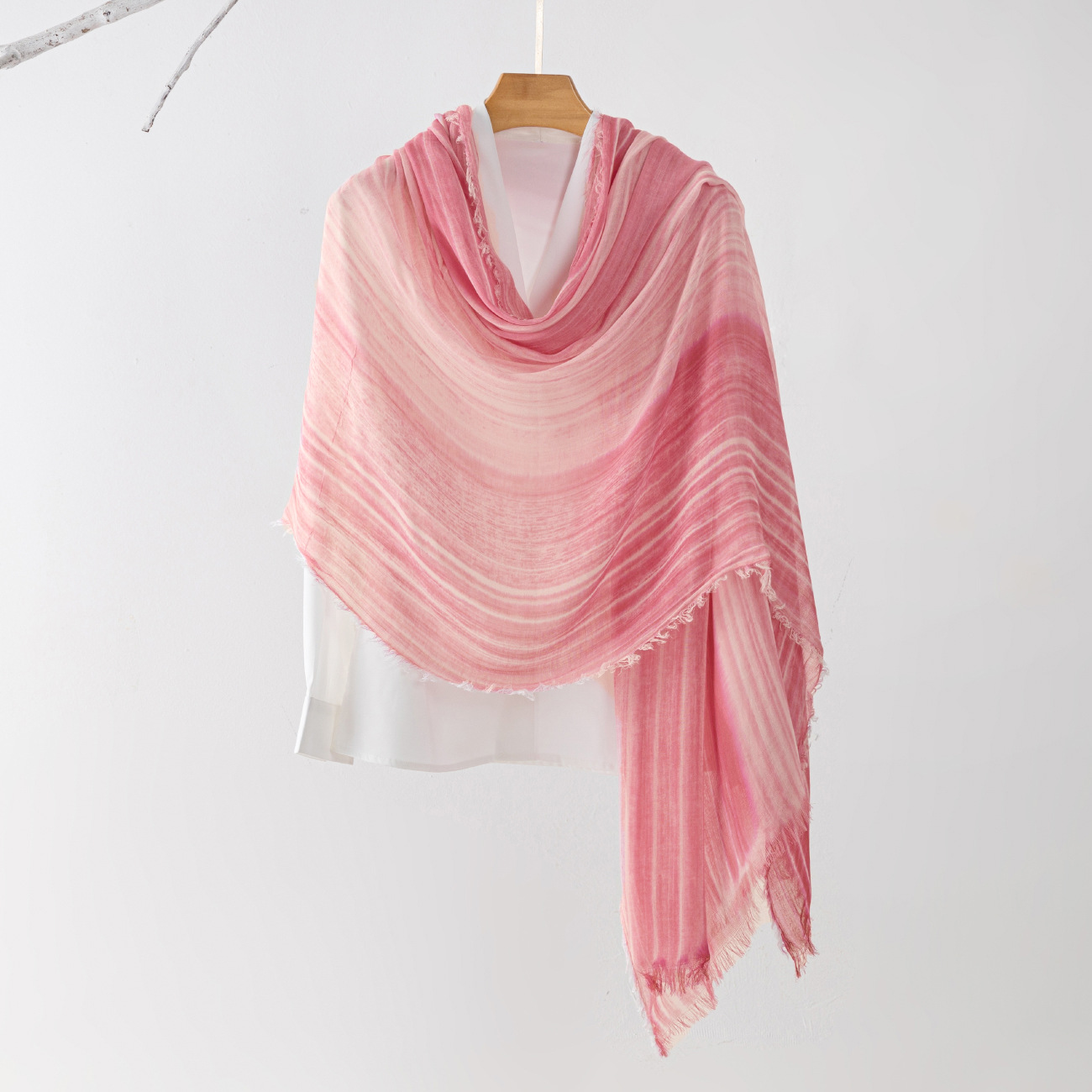 K713Cross-border popular summer Bohemian style solid cotton and linen scarf for women beach travel sunscreen beach towel shawl