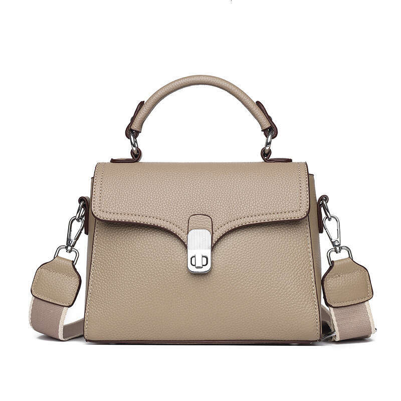 Tote Bag Top Layer Cowhide Fashionable Handbag Versatile Wide Strap Single Shoulder Tote Bag Light Luxury Texture Large Capacity Crossbody Bag KQ