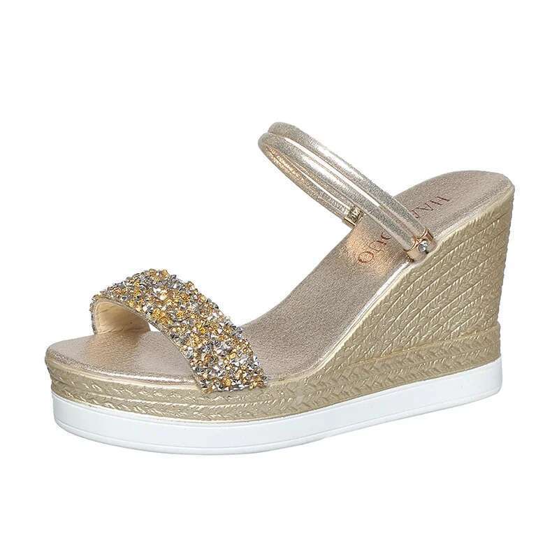 Summer for Wedges High Heels Slides Women Designers Shoes Platform Sandals Outdoor Slippers