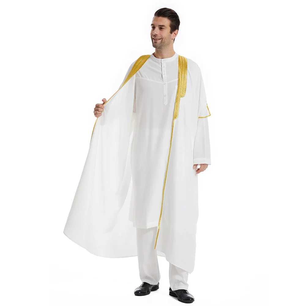 Middle East Mens Robe Muslim Dress Kimono Dishdasha Clothing Islamic Dubai Saudi Abayas Prayer Abaya Kaftan Ramadan Jubba Thobe X250514