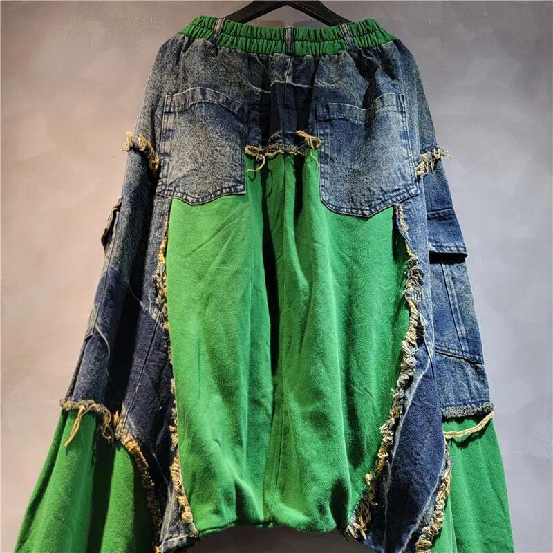 Getspring 2025 Spring Summer Fashion Pockets Ed High Waist Short Blue Straight Jeans Denim For Women