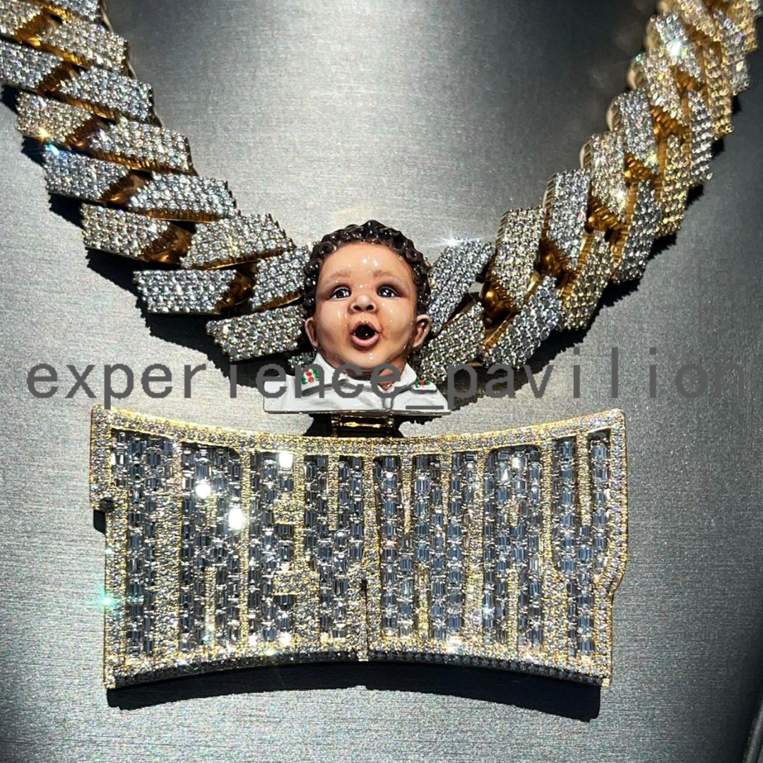 Factory Price Hip Hop Jewelry Custom Pendant Vvs Moissanite and S925 Hip Hop Jewelry Iced Out Moissanite Pendant Vvs