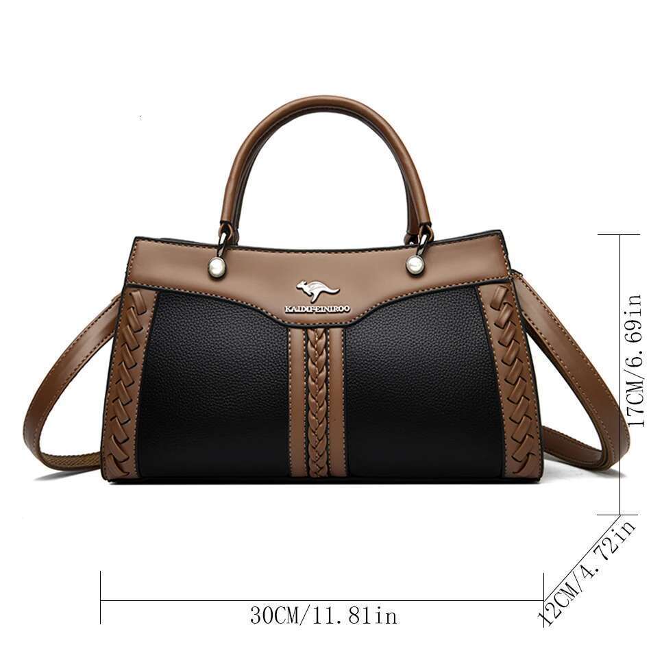 Designer Multi Layered Handbag 2024 Trendy High Quality Soft Leather Messenger Women's Shoulder Crossbody Bag