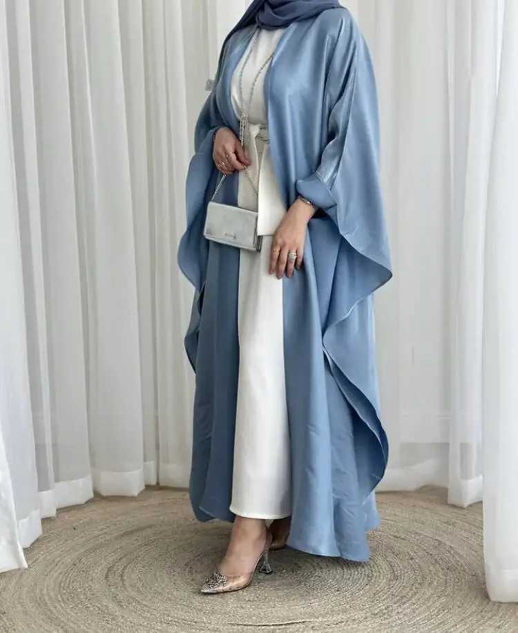 New Mother and Daughter Abaya Dubai Muslim Women Kids Girls Maxi Dress 2pcs Set Eid Djellaba Jalabiya Turkey Kimono Islamic Robe X250514