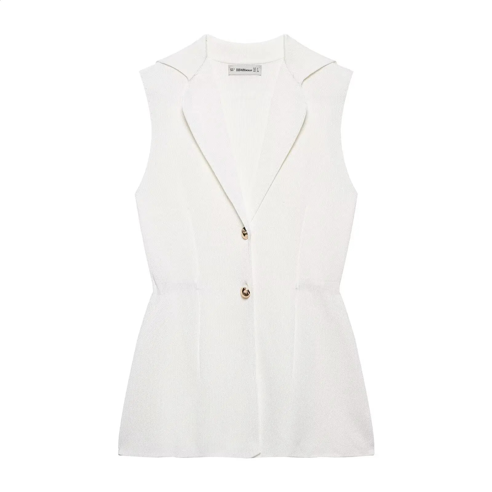 Zevity 2025 Women Fashion Solid Color Pleated Waist Knitting Vest Sweater Female Chic Casual Cardigan Waistcoat Tops SW9041 250506