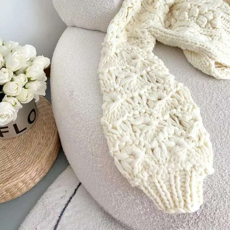 Women Handmade Chunky Cardigan Winter Bubble Sweater Knit Outwear