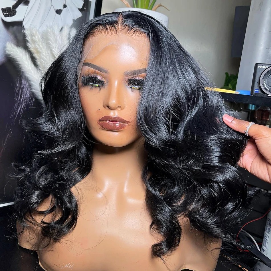 Body Wave Short 250 Density 13x4 Lace Front Human Hair Wig 12 14 16 Inch Black Bob 13x6 Lace Frontal Wig Synthetic Front wigs HD Brazilian Water Wave