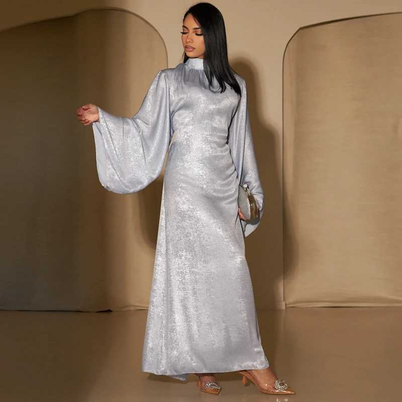 2024 Islamic Elegant New Shinny Kaftan Abaya Women Muslim Dress Turkey Islamic Clothing Modest Dress Dubai Abaya EID Collections X250514
