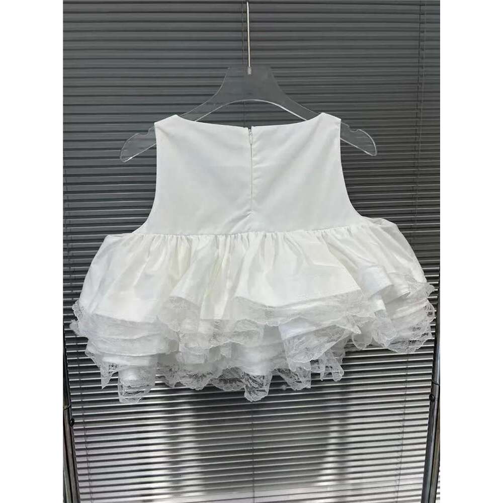 Getspring Women Tank Tops 2025 Spring Summer New Square Collar Lace Ing Sleeveless Short White Vest Fashion Ladies Camis
