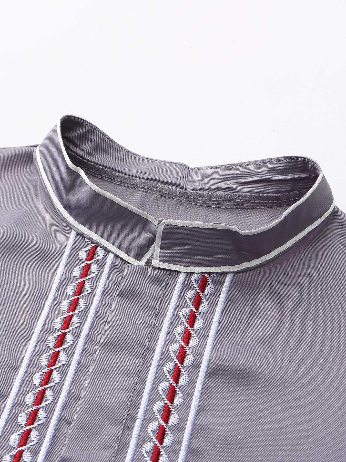 2024 New Muslim Men Hand Embroidered Formal Long Sleeve Luxury Abaya Designer Thobe Saudi Arabia Style with an Ethnic Motif X250514
