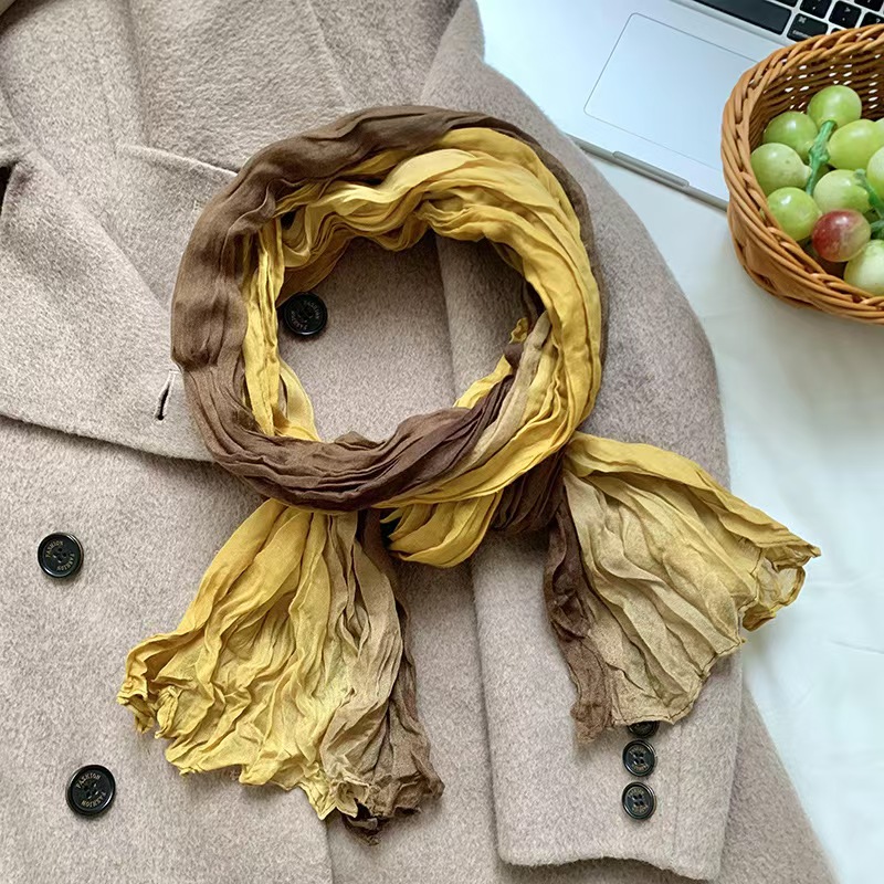 T708 scarf shawl high-end 2025 new style outer wear fashionable splicing warm multi-purpose scarf tie-dye shawl