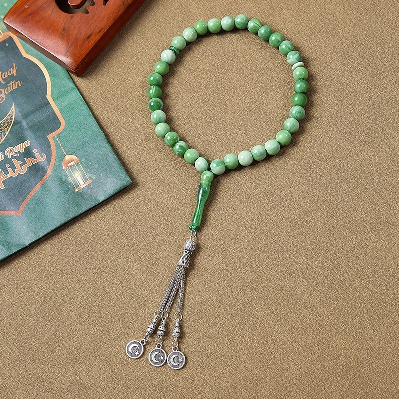 Hand Arabic hand Muslim prayer handmade string, 33 beads, handheld bead bracelet