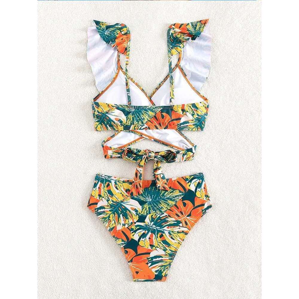 New Women Print Summer Push Up Swimwear High Waist Bikini Set Bathing Suit Beachwear Female Holiday Swimsuit Swimming