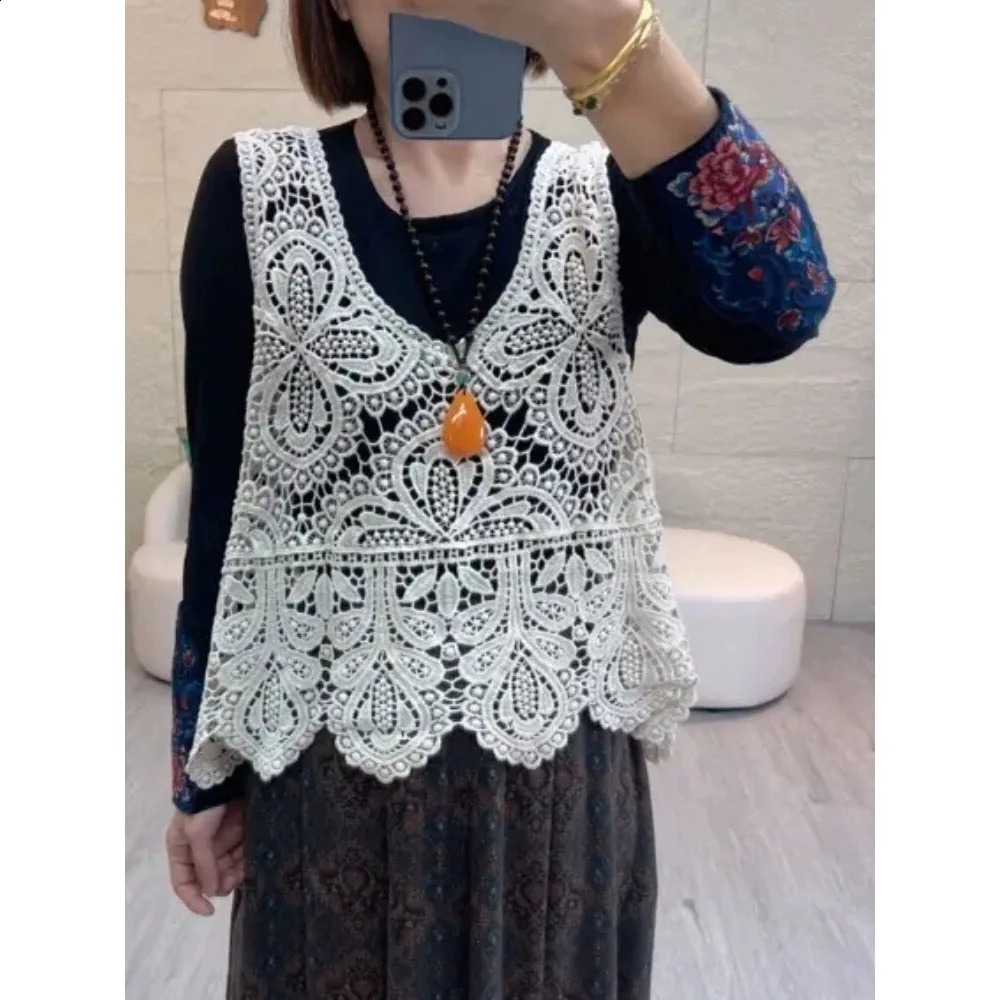 Thin T shirt Women Clothing Casual Vintage Streetwear Tops Coat Summer Spring Autumn Sleeveless Harajuku Clothe Vest 250506