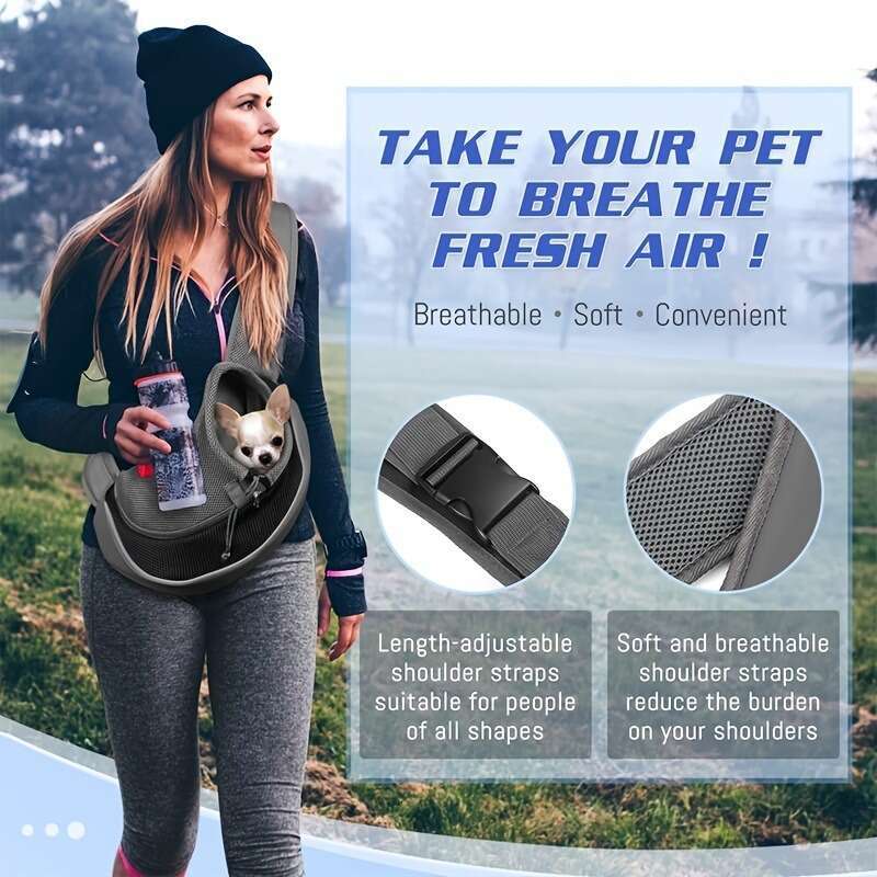 Dog, Cat, Pet, One Shoulder Crossbody Breathable Portable Chest Bag, Travel Backpack, Cat and Dog Outing Bag