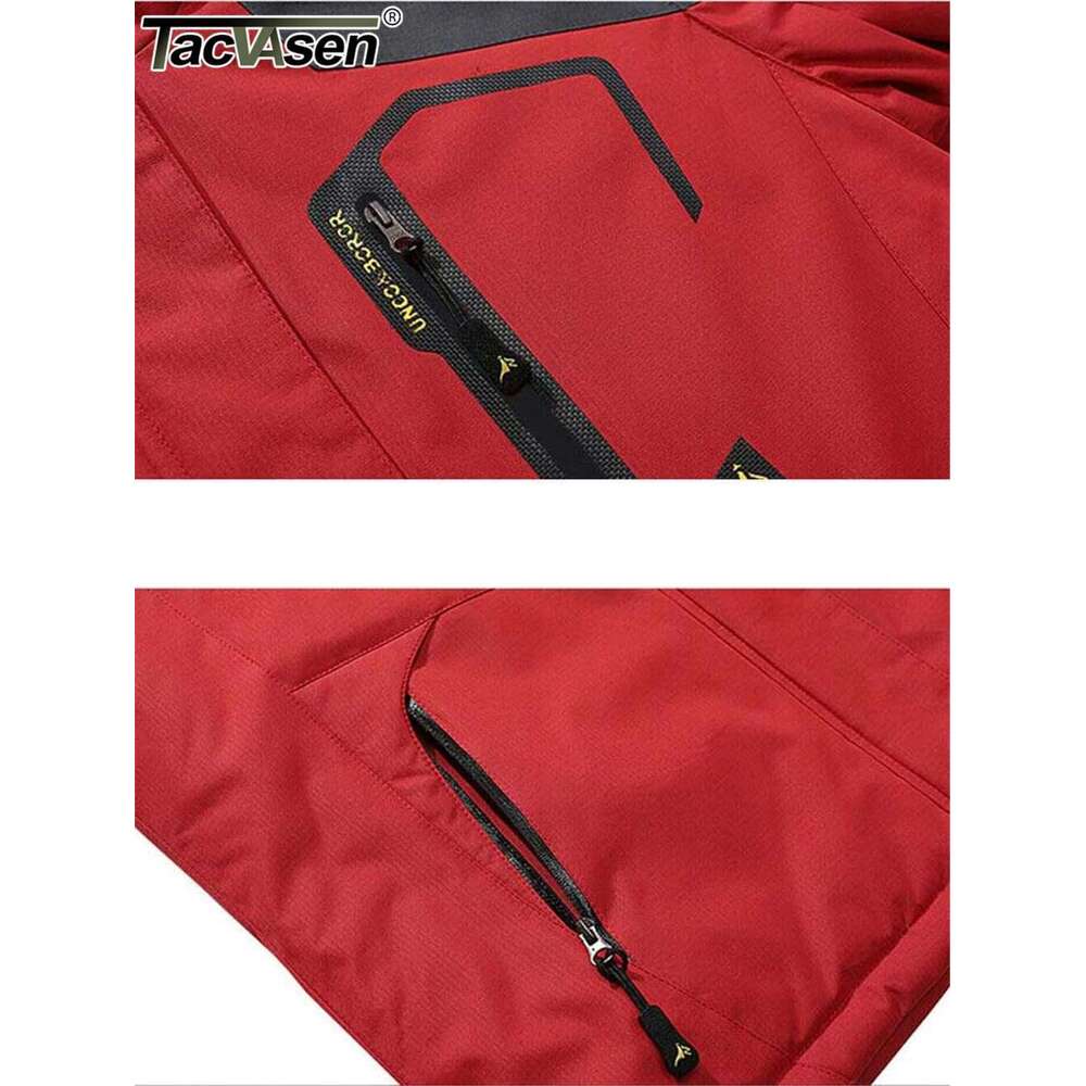 TACVASEN Fleece Lining Mountain Mens Hiking Jackets Outdoor Removable Hooded Coats Ski Snowboard Parka Winter Outwear Designer