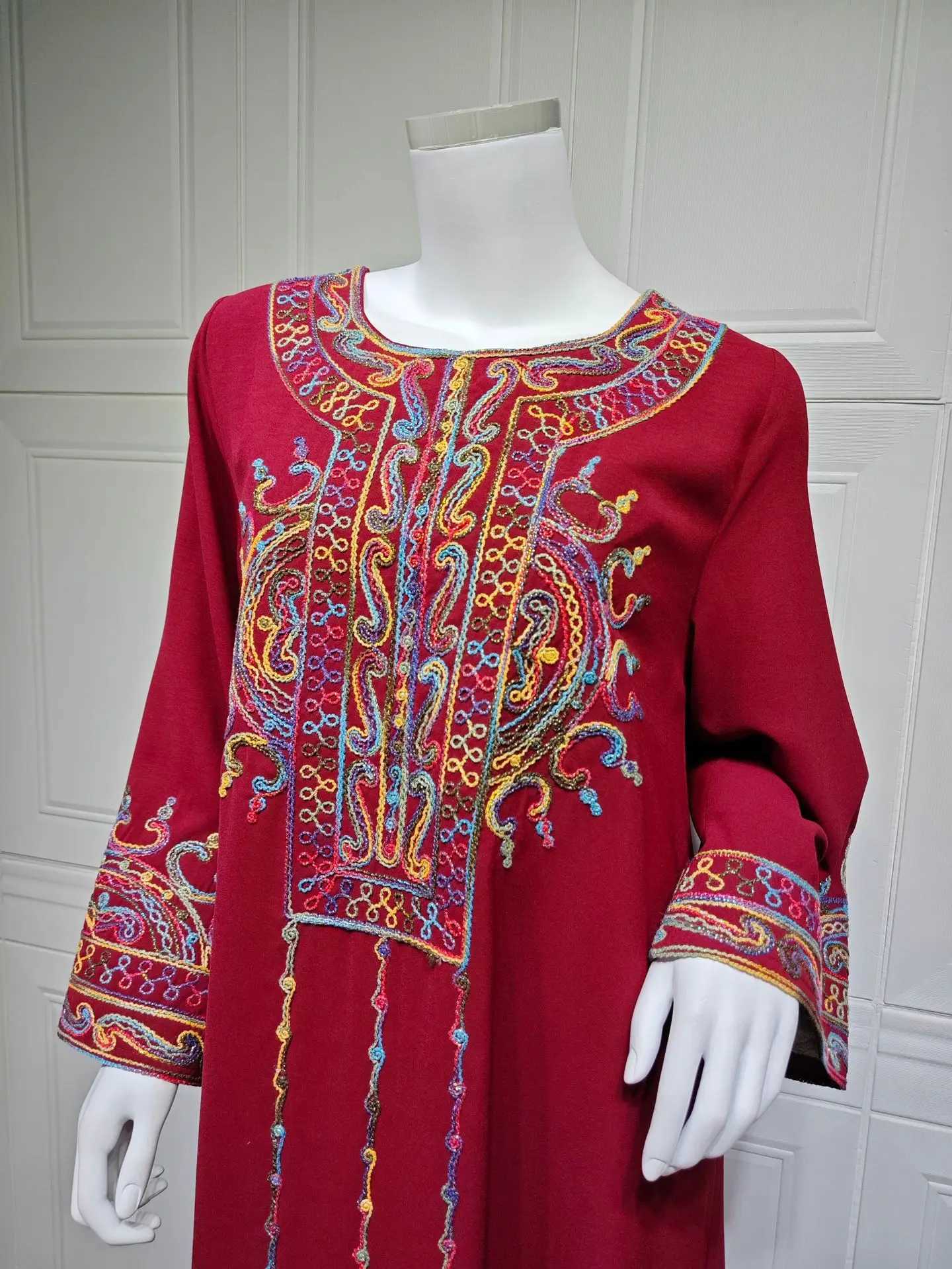 Dubai Embroidery Abayas Muslim Dress for Women Long Slve Abaya Ka Caftan Eid Ramadan Turkey Musulmane Femme Islam Jalabiya X250514