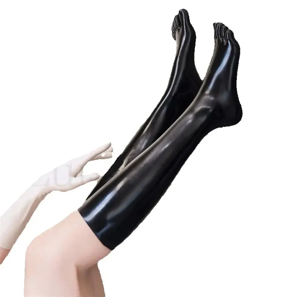 customized latex stockings natural rubber socks handmade women fetish sexy pants latex bodysuit sexy stockings submissive